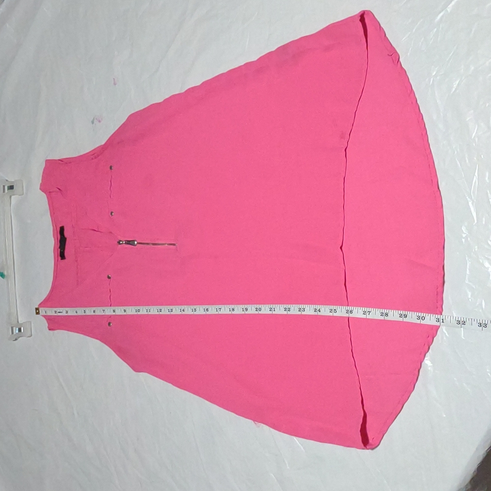 Large Hot pink lightweight sleeveless blouse.